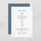 最初聖餐式のサンキューカード-カスタムなノート サンキューカード (正面/裏面)