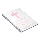 最初聖餐式の十字のカスタムな来客名簿 ノートブック (右側)