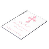 最初聖餐式の十字のカスタムな来客名簿 ノートブック (左側)