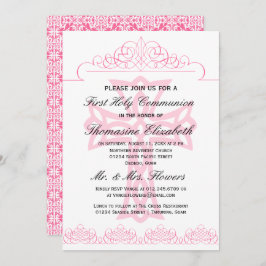 最初聖餐式の十字の招待状を飾って下さい 招待状