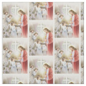 最初聖餐式の女の子の生地 ファブリック (見本)