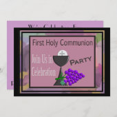 最初聖餐式の招待状の聖餐杯のホスト 招待状 (正面/裏面)