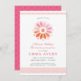 最初聖餐式の招待状、女の子の招待 招待状