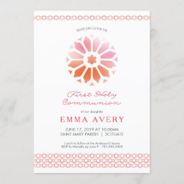 最初聖餐式の招待状、女の子の招待 招待状