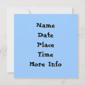 最初聖餐式の招待状 招待状 (裏面)