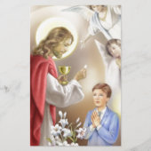 最初聖餐式の男の子 便箋 (正面)