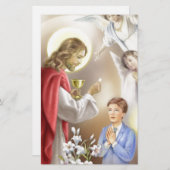 最初聖餐式の男の子 便箋 (正面/裏面)