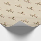 最初聖餐式の聖餐杯のカトリック教徒の花 ラッピングペーパー (角)