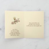 最初聖餐式の聖餐杯のホストの花 カード (内部)