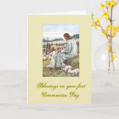 最初聖餐式-お祝いのために- カード (黄色い花)