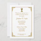 最初聖餐式-十字の花柄 招待状 (裏面)