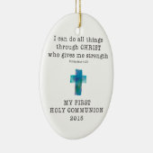 最初聖餐私はすべての事をしてもいいです セラミックオーナメント (右)