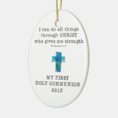 最初聖餐私はすべての事をしてもいいです セラミックオーナメント (左)