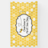 最初蜂日の誕生日の背景幕の旗 横断幕 (縦)