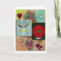 "最初視力" 5 x 7の愛空白のなカード