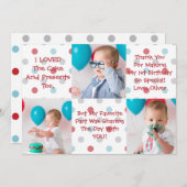 最初誕生日のサンキューカード サンキューカード (正面/裏面)