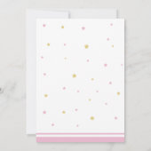 最初誕生日のプリンセスの女の子の花柄の花を飾って下さい 招待状 (裏面)