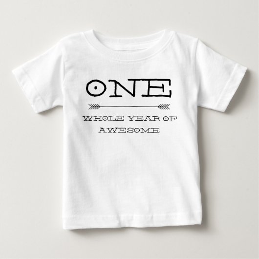 最初誕生日のワイシャツ ベビーTシャツ (正面)