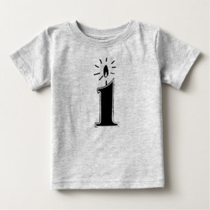 最初誕生日のワイシャツ ベビーTシャツ