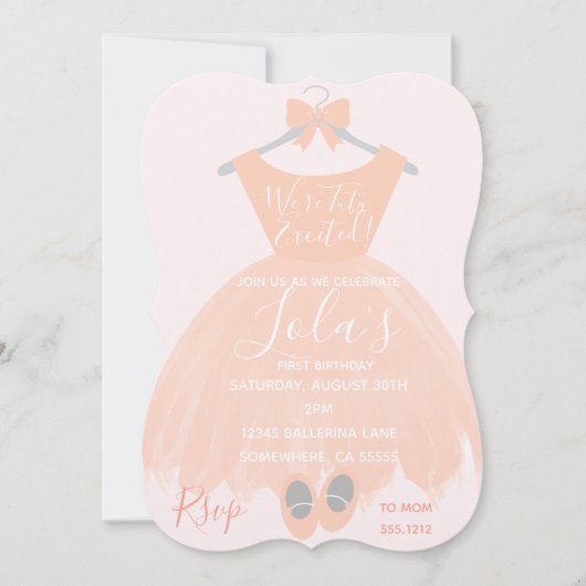 最初誕生日の招待 招待状 (正面)