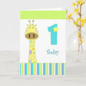 最初誕生日の男の子カード カード (黄色い花)