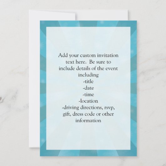 最初誕生日の男の子、私は1才の大きく青い第1です 招待状 (裏面)