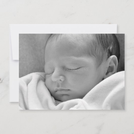 最初誕生日の男の赤ちゃんのフォーマルな招待状 招待状 (裏面)