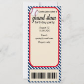 最初誕生日の野球のパーティの招待状 招待状 (裏面)