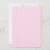 最初誕生日の金ゴールドおよびピンクの誕生日の招待状 招待状 (裏面)