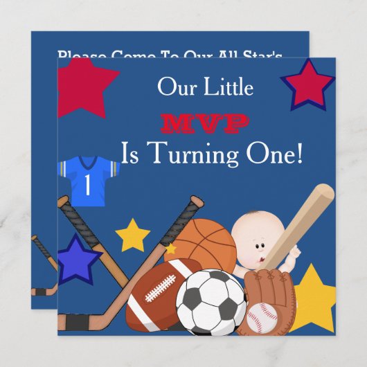 最初誕生日は男の子の誕生日の招待状を遊ばします 招待状 (正面/裏面)