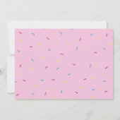 最初誕生日ドーナツ写真カード招待状 招待状 (裏面)