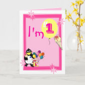 最初誕生日 カード (黄色い花)