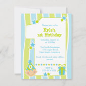 最初誕生日 招待状 (正面)