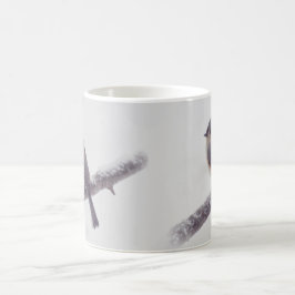 最初雪-エボシガラの鳥 コーヒーマグカップ