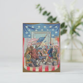 最初7月4日の米国旗 ポストカード (スタンド正面)