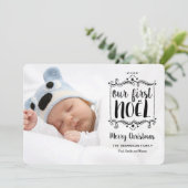 最初Noelのメリークリスマスの休日の写真カード シーズンカード (スタンド正面)