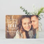 最初Noelのメリークリスマスの休日の写真カード シーズンカード (スタンド正面)