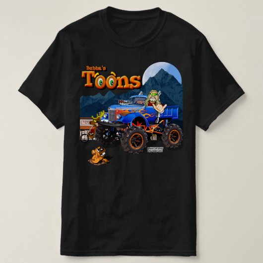 最北の野生動物の漫画ティー Tシャツ (デザイン正面)