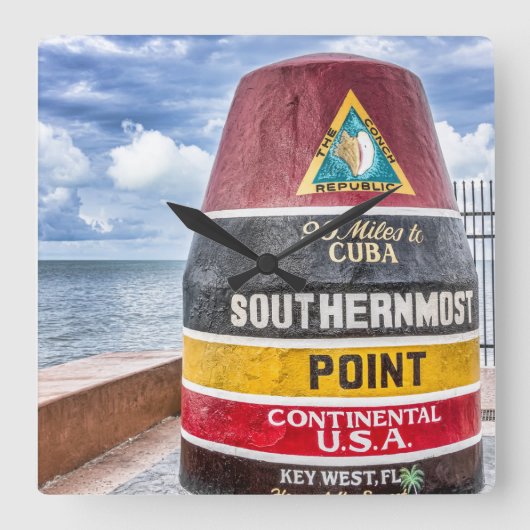 最南ポイントKey West スクエア壁時計 (正面)