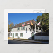 最古の家セントオーガスティンフロリダ ポストカード (正面/裏面)