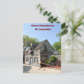 最古の木造校舎はがき ポストカード (スタンド正面)