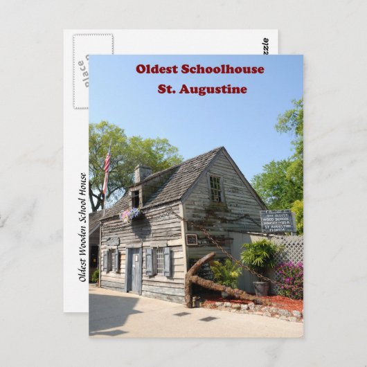 最古の木造校舎はがき ポストカード (正面/裏面)