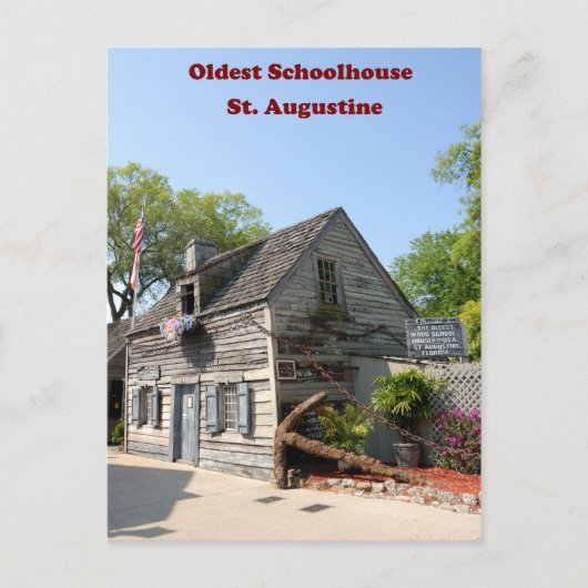 最古の木造校舎はがき ポストカード (正面)