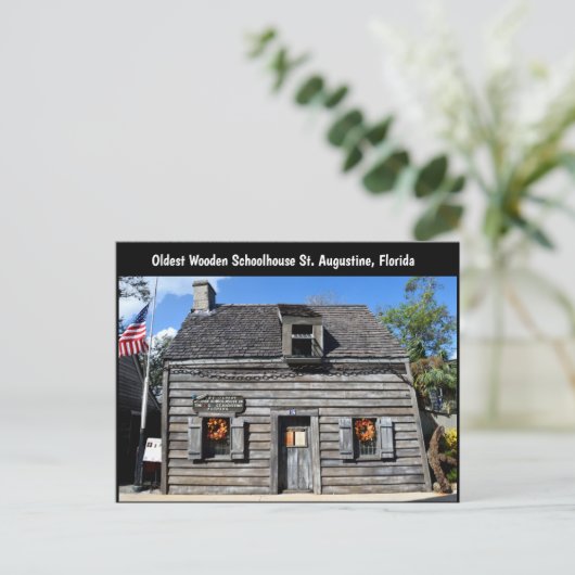 最古の木造校舎 ポストカード (スタンド正面)