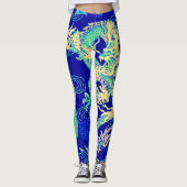 最多人気があるの中国のネオン竜ファンタジー レギンス (正面)