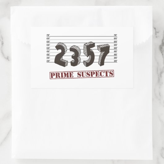 最多数の容疑者 長方形シール (バッグ)