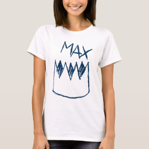 最大およびクラウンスケッチ Tシャツ