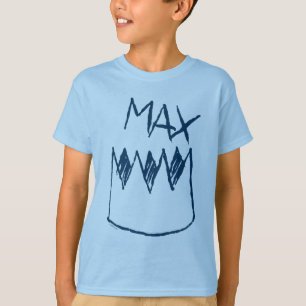 最大およびクラウンスケッチ Tシャツ