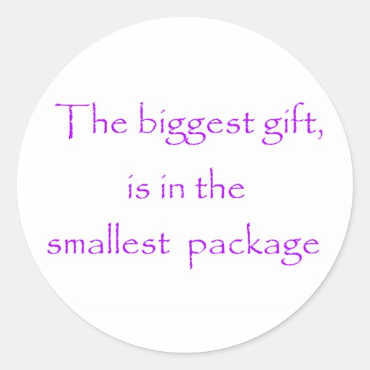 最大のギフト – シール (正面)