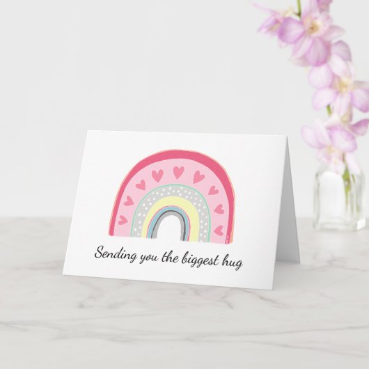 最大のハグを送る虹が上手く行く カード (蘭)